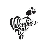 vettore di disegno di tipografia di san valentino con forma d'amore