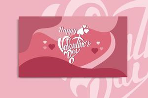 San Valentino tipografia sfondo disegno astratto vettore con forma d'amore