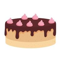 torta di compleanno al cioccolato vettore