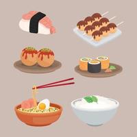 cibo delizioso giapponese vettore
