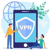 illustrazione grafica vettoriale personaggio dei cartoni animati di vpn