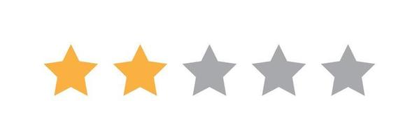 recensione di valutazione del prodotto del cliente a due stelle vettore