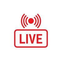 streaming live, icona live, simbolo icona streaming live vettore