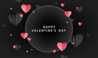 felice giorno di san valentino modello illustrazione sfondo carta parati banner modello volantino poster etichetta evento sfondo moderno vettore design concetto premium colore carta digitale ornamentale nero oro lusso