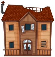 Vecchia casa di legno vettore
