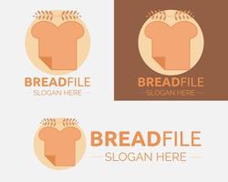 illustrazione disegno vettoriale del logo del pane per affari o società