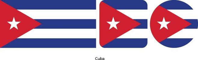 bandiera di cuba, illustrazione vettoriale