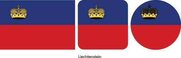 bandiera del Liechtenstein, illustrazione vettoriale