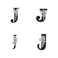 disegno dell'icona di vettore del modello di logo della lettera j