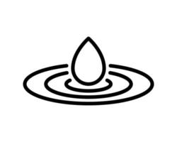 icona di goccia d'acqua. spruzzata isolata e stile della linea dell'icona di goccia d'acqua. concetto di disegno di simboli vettoriali di qualità premium per il design dell'interfaccia utente dell'app mobile web logo