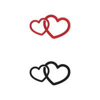 cuore e amore illustrazione vettoriale design icona segno romantico