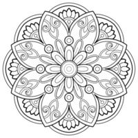 modello astratto della mandala di vettore. arte sul muro. libro da colorare modello in pizzo il tatuaggio. design per una camicia di vernice per carta da parati e un design adesivo per piastrelle, ornamento decorativo a cerchio in stile etnico orientale vettore