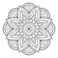 modello astratto della mandala di vettore. arte sul muro. libro da colorare modello in pizzo il tatuaggio. design per una camicia di vernice per carta da parati e un design adesivo per piastrelle, ornamento decorativo a cerchio in stile etnico orientale vettore