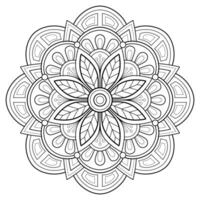 modello astratto della mandala di vettore. arte sul muro. libro da colorare modello in pizzo il tatuaggio. design per una camicia di vernice per carta da parati e un design adesivo per piastrelle, ornamento decorativo a cerchio in stile etnico orientale vettore