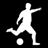icona del calciatore colore bianco illustrazione vettoriale immagine stile piatto