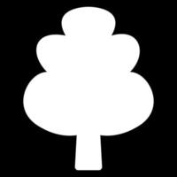 icona albero colore bianco illustrazione vettoriale immagine stile piatto