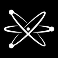 icona atomo colore bianco illustrazione vettoriale immagine stile piatto