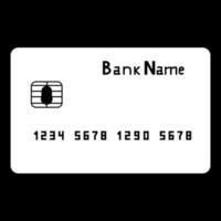 icona bianca della carta cit della banca vettore