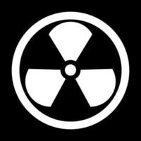 segno icona bianca radioattiva vettore