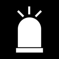 icona sirena colore bianco illustrazione vettoriale immagine stile piatto