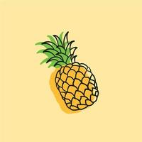 illustrazione grafica vettoriale di un ananas