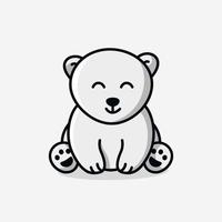 illustrazione grafica vettoriale di bambino orso polare