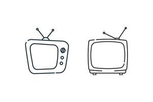 illustrazione grafica vettoriale della vecchia televisione