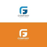 design creativo del logo gf vettore
