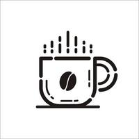 design del logo del caffè monoline, buono per la caffetteria vettore