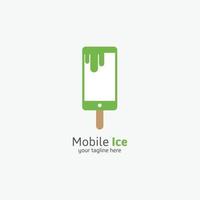 modello di progettazione del logo mobile. illustrazione vettoriale con stile piatto