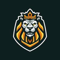 logo della mascotte del leone vettore