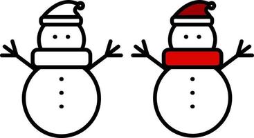 pupazzo di neve. vettore icona pupazzo di neve. illustrazione del pupazzo di neve. illustrazione vettoriale di pupazzo di neve. Natale.