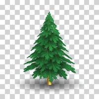 vettore di design creativo realistico dell'albero di abete, elemento grafico decorativo