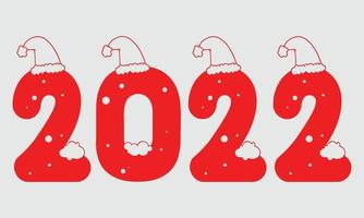 santa 2022 felice anno nuovo design vettore