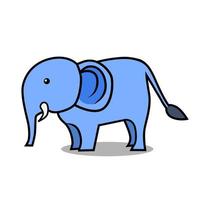 cartone animato carino elefante disegno vettoriale. disegni per libri per bambini.stampa vettore