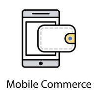concetti di commercio mobile vettore