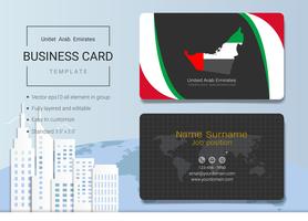 Modello di progettazione di carta di nome astratto business dei UAE. vettore