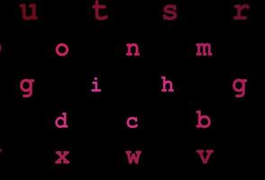 modello vettoriale rosa scuro con lettere isolate.
