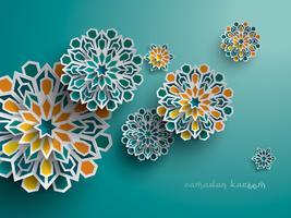 Grafica cartacea dell&#39;arte geometrica islamica vettore