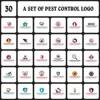 un set di logo per il controllo dei parassiti, un set di logo insetticida vettore