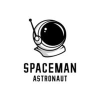 vettore del logo dell'astronauta