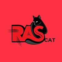 logo del gatto ras vettore