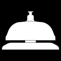 icona campanello di ricezione colore bianco vettore