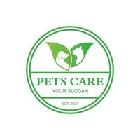 logo per la cura degli animali domestici, logo veterinario vettore