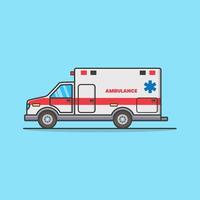 illustrazione del fumetto dell'ambulanza vettore