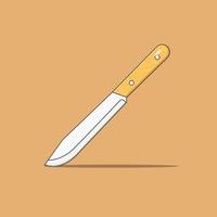 illustrazione dell'icona di vettore del coltello da macellaio. vettore di coltello da cucina. stile cartone animato piatto adatto per pagina di destinazione web, banner, volantino, adesivo, t-shirt, carta