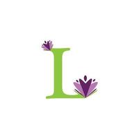 design piatto di vettore di logo di fiori di lavanda fresca