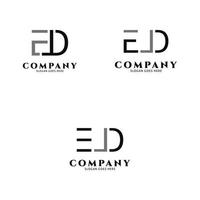 set di lettere iniziali ejd icona vettore logo modello illustrazione disegno