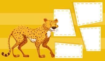 Un ghepardo sul modello giallo vettore