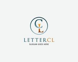 lettera iniziale cl logo modello design vettore